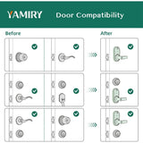 Smart Door Handle Lock with Keypad – YAMIRY Fingerprint Smart Lock with App, Generate Passcode Remotely