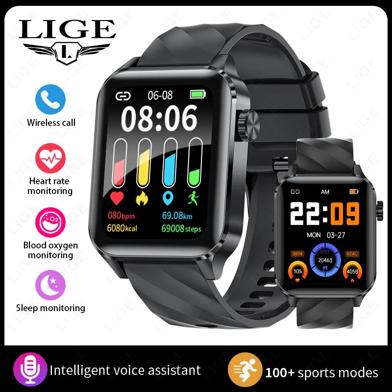 LIGE 1.85” HD Smart Watch for Women – Bluetooth Call, Fitness & Health Monitor Bracelet, Elegant Ladies Smartwatch