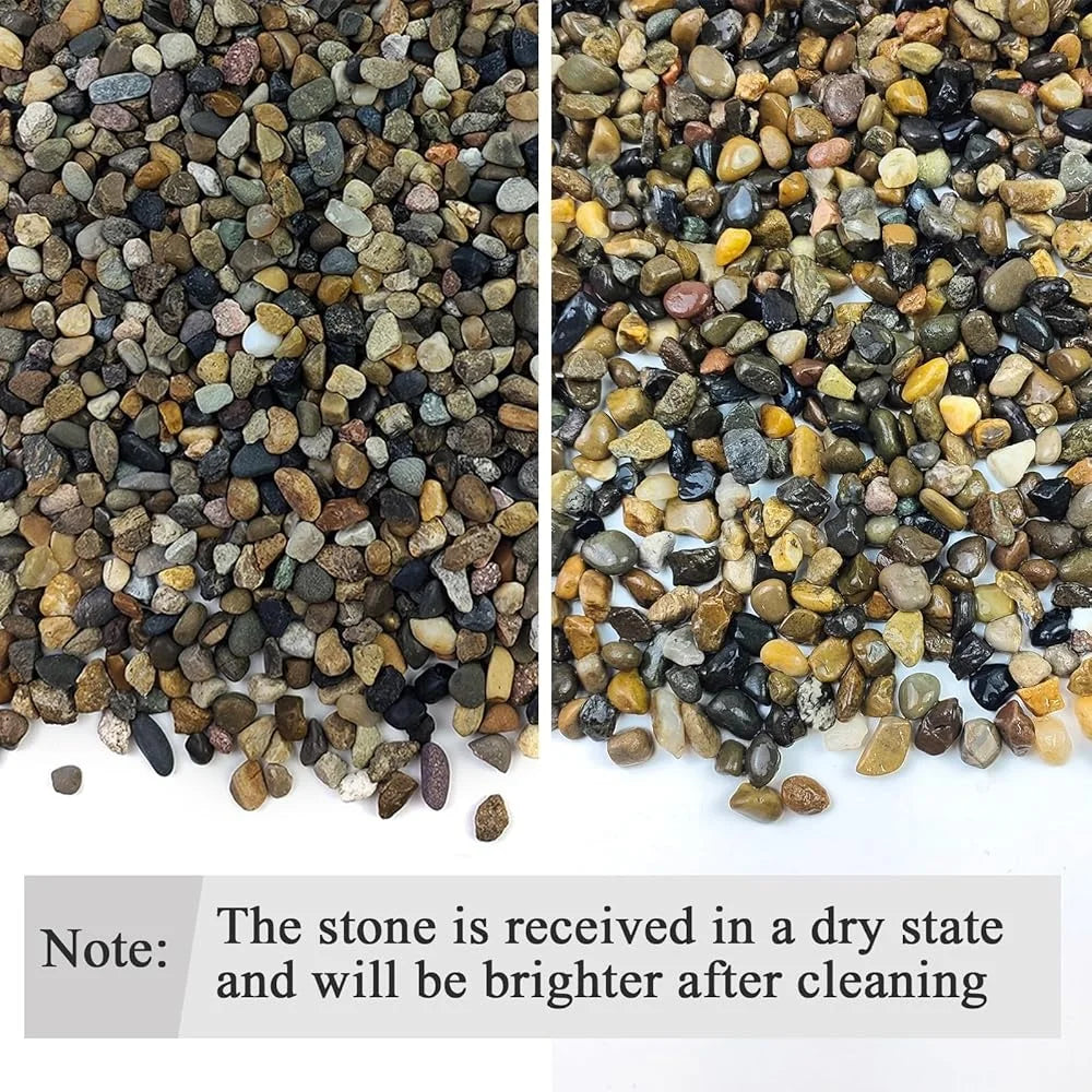 RiverStone 5-lb Aquarium Gravel – Decorative Pea Rocks for Fish Tanks, Planters & Vases (¼-inch