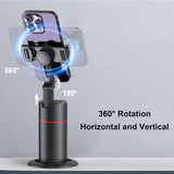 Auto Face Tracking Phone Holder Stand – 360° Rotation with Remote & Gesture Control for Live Streaming 🎥📱