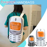 Mobile Phone Shape Fashion Backpack — Large-Capacity PU School Bag for Men, Women & Students