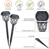 10-Pack Solar Powered Tube Lights – Decorative Garden & Lawn Lamps | Light & Shadow Landscape Lighting for Courtyard & Pathways