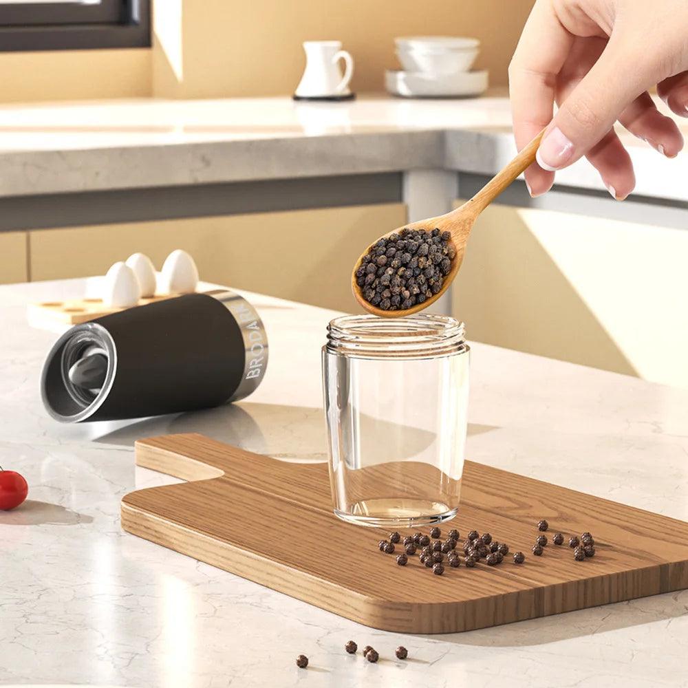 Electric Salt and Pepper Grinder Set – Battery Powered with LED Light, 1/2pcs - PulinGO