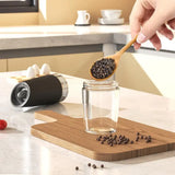 1/2pcs Gravity Electric Salt And Pepper Grinder Set, Battery Powered LED Light One HandAutomatic Operation - PulinGO
