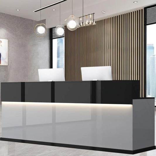 🛋️ 63–71" Reception Desk – Front Counter with Lockable Drawers for Retail, Office & Reception Areas