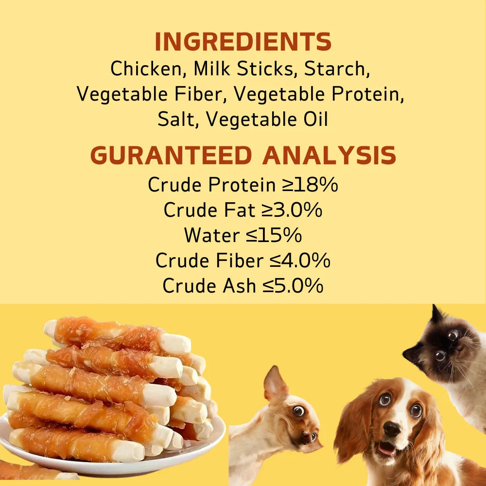 Dog Treats with Chicken & Milk – Healthy, Digestible Snacks for Small, Medium & Large Dogs (200g / 400g Packs)