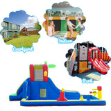 8-in-1 Crocodile Inflatable Water Slide Park – Backyard Wet & Dry Adventure for Kids