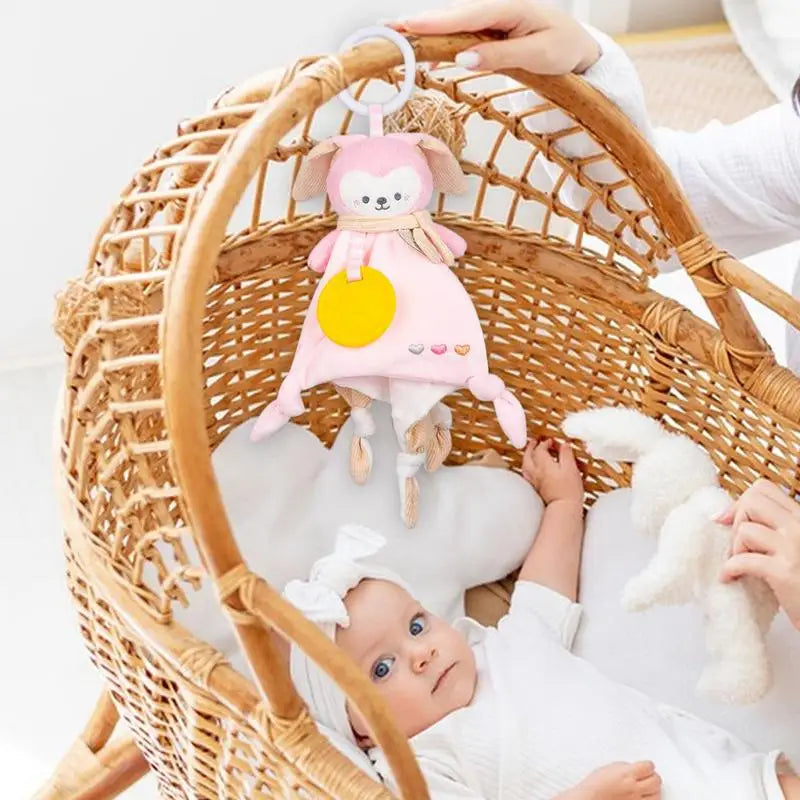 Loveys for Babies Boy – Plush Security Blanket with Teether, Soft Stuffed Animal Snuggle Toy for Comfort & Chewing Relief