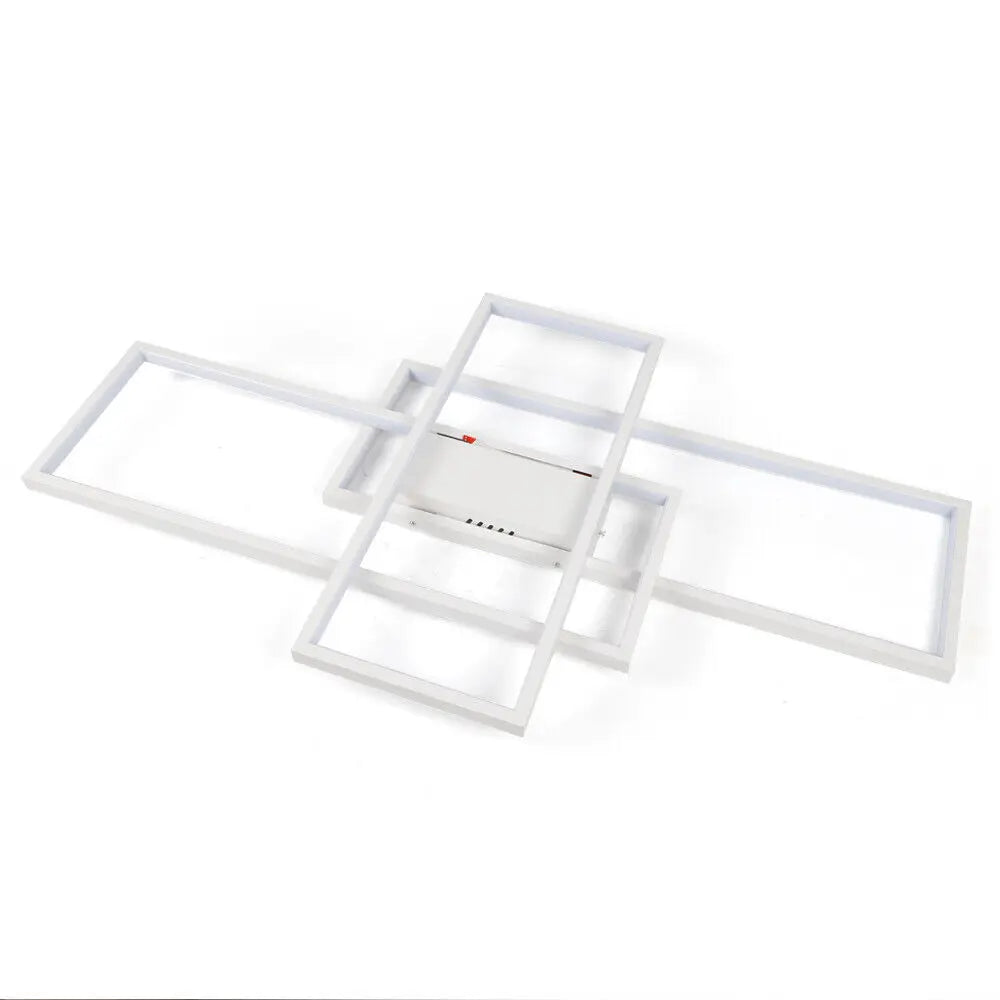 Loyalheartd Modern LED Square Ceiling Light – Dimmable Flush Mount Chandelier with Remote Control