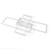 Loyalheartd Modern LED Square Ceiling Light – Dimmable Flush Mount Chandelier with Remote Control