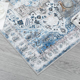 Large Vintage Area Rug 10x13 – Washable Stain-Resistant Carpet with Non-Slip Backing for Living Room & Indoor Décor