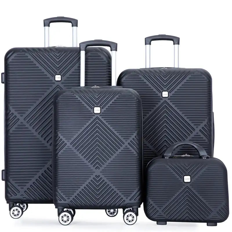 4-Piece Lightweight Travel Luggage Set – Large Capacity Spinner Suitcases with Double Wheels