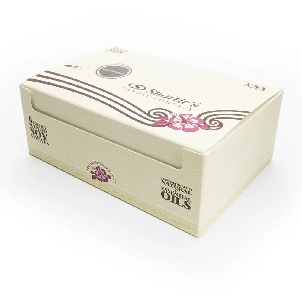 Pure Plumeria Scented Soy Votive Candles (6-Pack) – Natural Floral Aroma, Clean-Burning & Eco-Friendly Candle Set