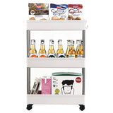 3-Layer Ultra-Thin Mobile Slim Storage Cart – Plastic & Stainless Steel, Suitable for Kitchen, Bathroom & Laundry
