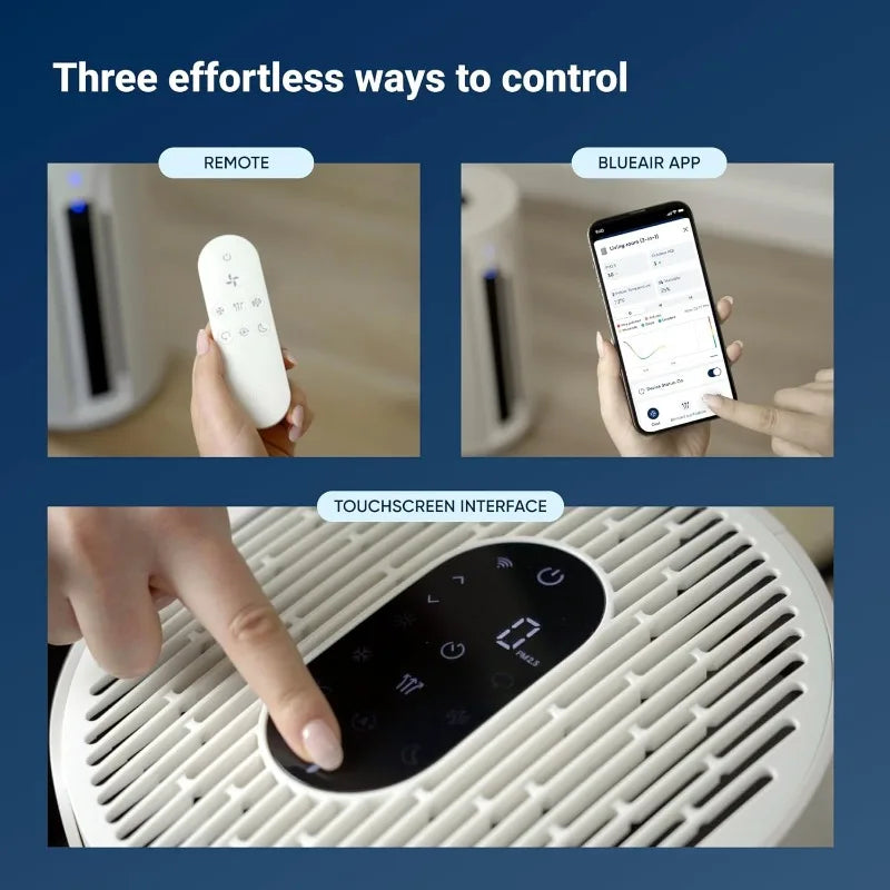 BlueAir ComfortPure 3-in-1 Air Purifier — Cooling, Heating & HEPA-Silent Cleaner for Home, Pets & Allergies