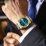 POEDAGAR Luxury Sport Men’s Watch – Waterproof Stainless Steel Quartz Wristwatch with Date & Luminous Display