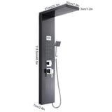 Stainless Steel Shower Panel – Rainfall & Waterfall Spray with Hand-Shower Kit