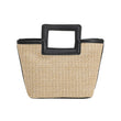 Women’s casual straw travel handbag – large-capacity color-clash woven tote bag, versatile summer leisure purse for beach, shopping & daily use