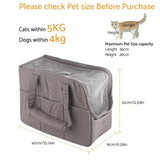 Stylish Shoulder Handbag Pet Carrier – Removable for Small Dogs (Up to 8 lb) & Cats (Up to 11 lb) – Dark Gray