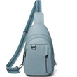7L Leather Sling Bag for Men & Women — Anti-Theft Travel Crossbody Daypack