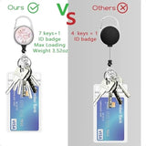 🌟 Women’s Inspirational Badge Holder – Retractable Reel ID Card Holder with Heavy Duty Clip & Vertical Name Tag Design