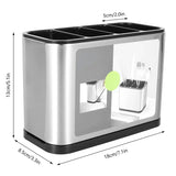 Premium Stainless Steel Utensil & Cutlery Holder – Large Capacity Countertop Organizer for Knives, Spoons & Forks 🥄🍴