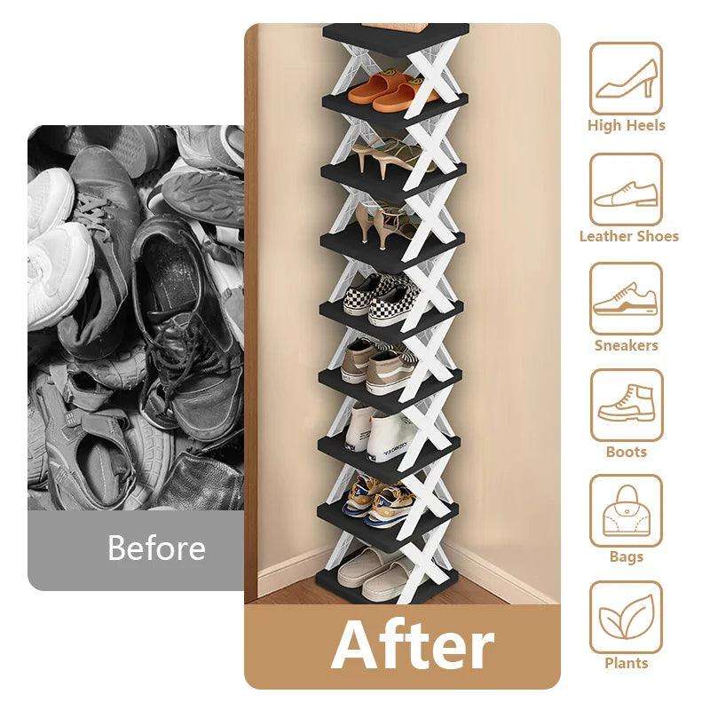 Shoe Organizer Rack – Multi-Layer, Detachable, Space-Saving Shelf for Home Use - PulinGO