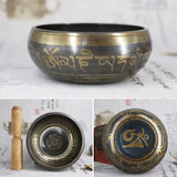 Handmade Tibetan Singing Bowl – Himalayan Meditation & Yoga Sound Healing Bowl (Bronze / 4 Sizes)