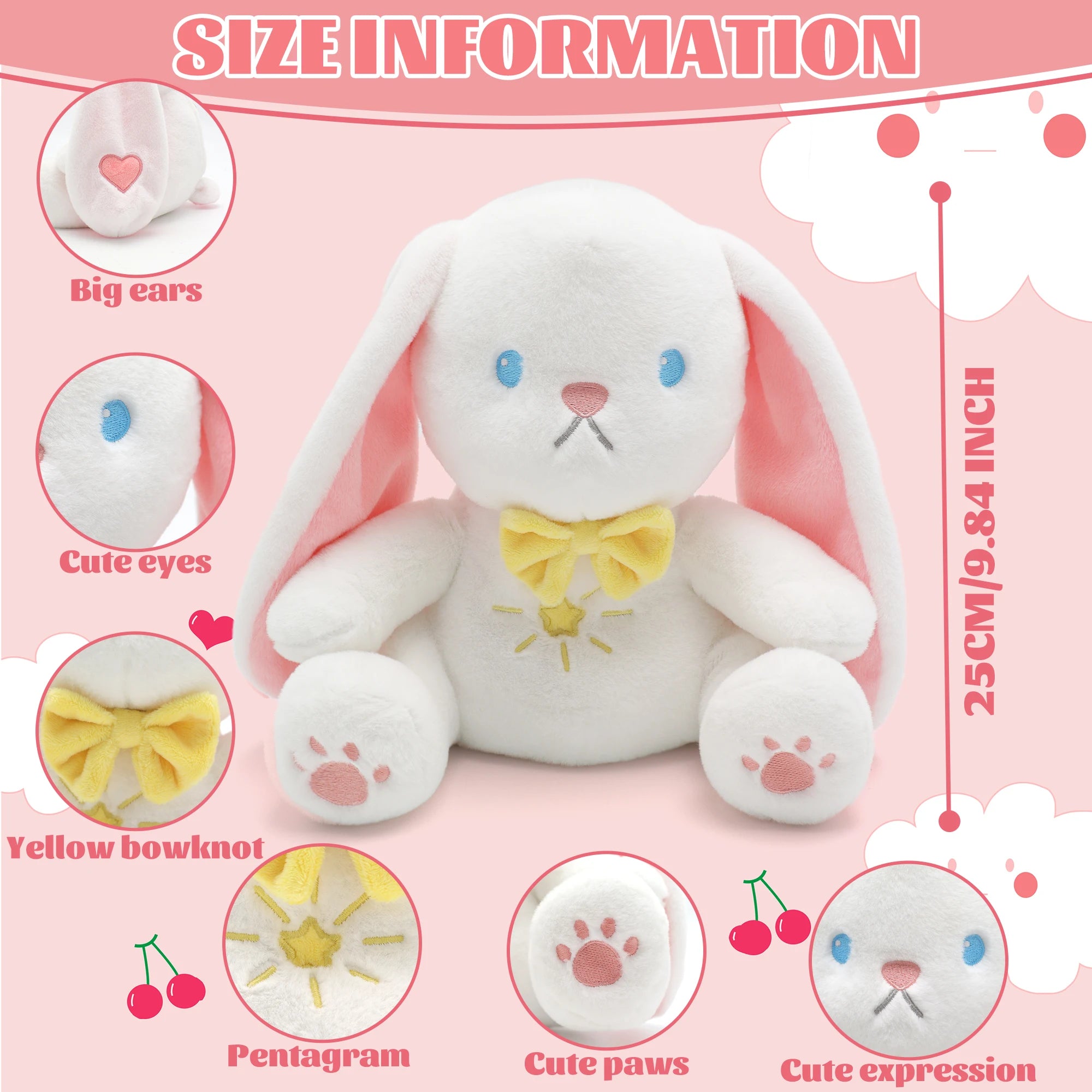 Musical Rabbit Plush Toy – Soft Stuffed Animal Bunny with Music, Gift Box Set for Easter, Christmas & Kids’ Birthday Gifts
