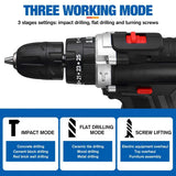 21V Cordless Impact Drill – Electric Screwdriver & Hammer Drill | Mini Wireless Power Tool with Lithium-Ion Battery
