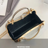 Women’s Rhinestone Banquet Bag – Fashion Texture Luxury Handbag, Crossbody & Shoulder Clutch Purse for Parties & Celebrity Dinners