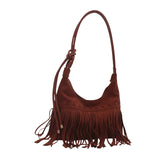 Vintage Fringe Shoulder Bag – Fashion Suede Crossbody Tote with Tassels for Women’s Work, Shopping & Travel 👜✨
