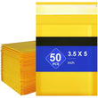 100 Pack Kraft Foam Mailers – 4″×8″ Yellow Padded Envelopes with Zip-Lock Closure for Secure Small Item Shipping