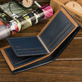 Casual Slim Business Wallet for Men – PU Leather Bifold Short Wallet with Card Holder & Money Clip | Elegant Executive Design