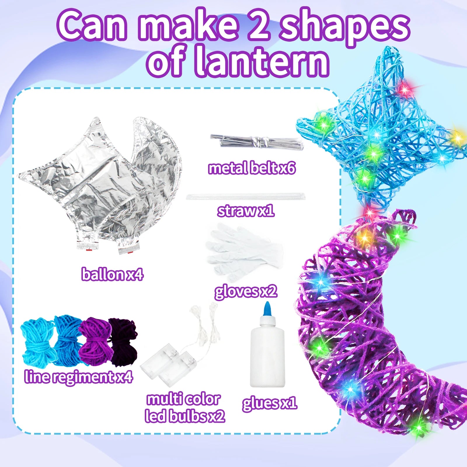 3D String Light Craft Kit – DIY Lantern & Decorations Set for Kids & Adults
