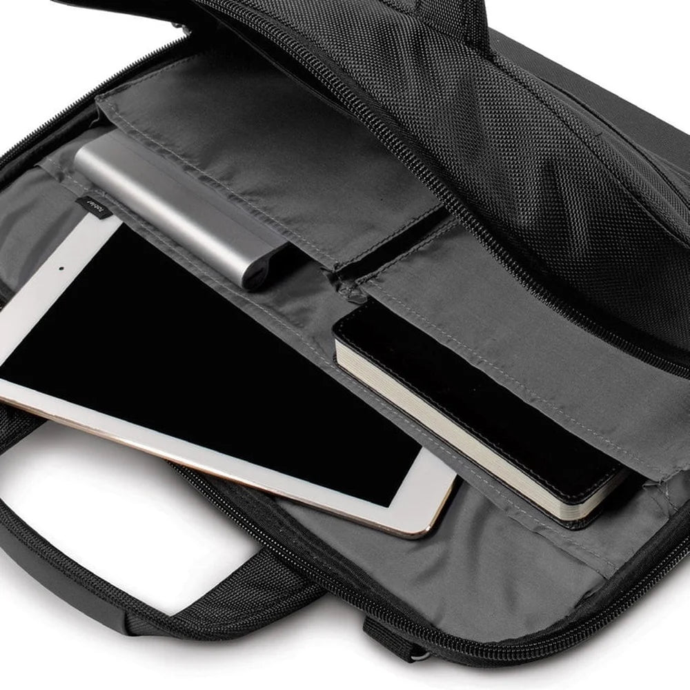 Executive Laptop Briefcase – Unbreakable Zipper, USB Charging Port & Padded Compartments with Trolley Strap