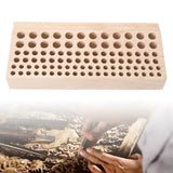 98-Hole Leather Carving Tool Storage Box – Precision Organizer for Craft & Hobby Tools