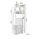 Metal Over-The-Toilet Storage Rack with Towel Hooks & Paper Holder – Space-Saving Bathroom Organizer