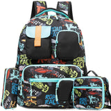 3-Piece School Backpack Set for Boys – Aesthetic Kids Backpack Set for Elementary Students Ages 8–10