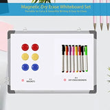 16″×12″ Portable Magnetic Dry Erase Whiteboard – Includes 8 Markers & 6 Magnets 🧲🖊️