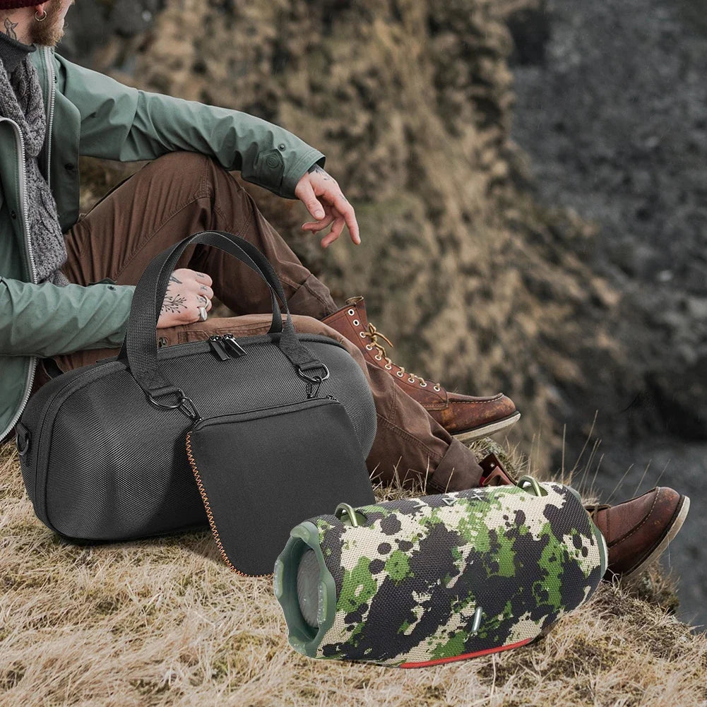 Hard Waterproof Carrying Case with Zipper Pocket & Shoulder Strap – Travel Protective Bag for JBL Xtreme 4 Wireless BT Speaker