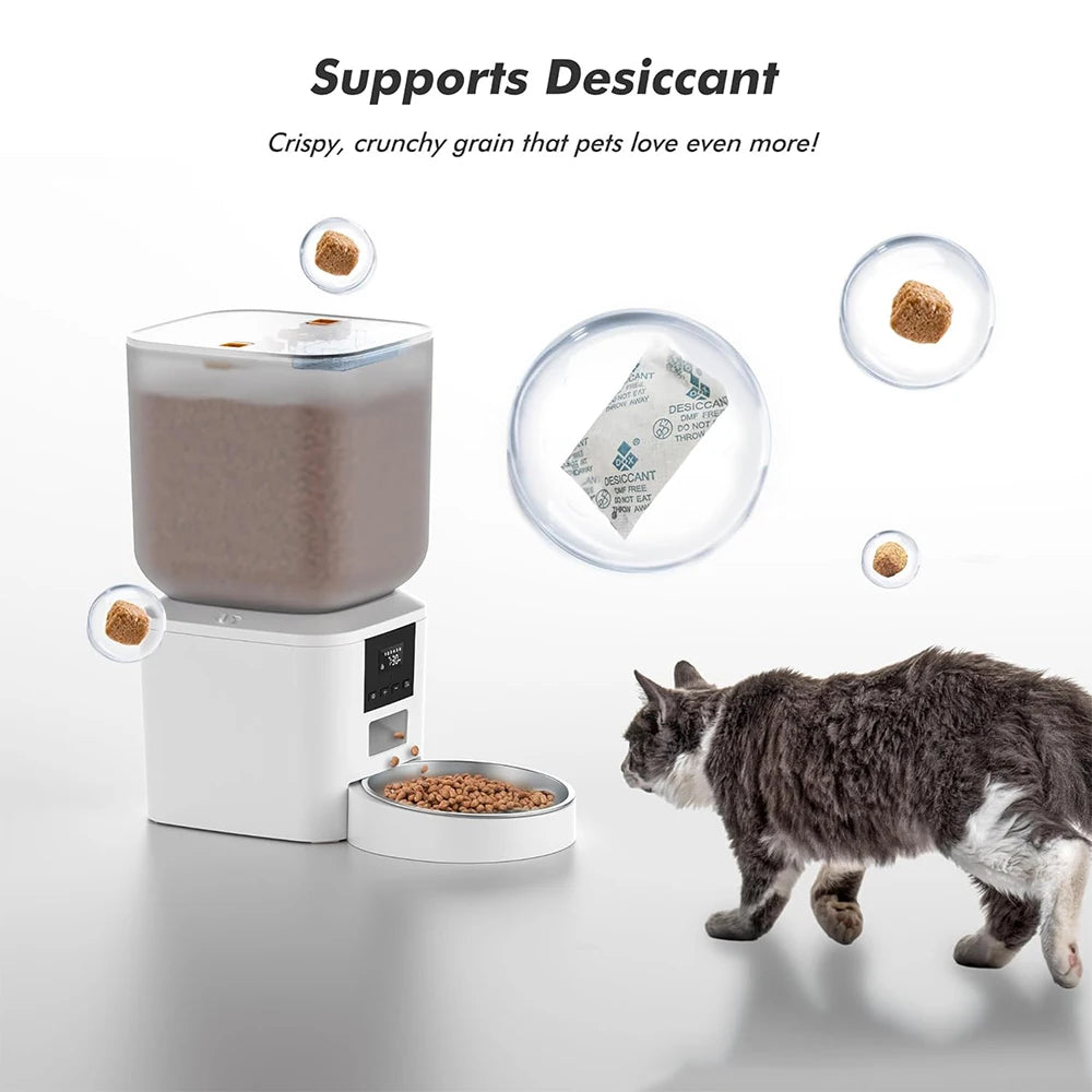 270oz Automatic Dog Feeder – Key Control Timed Food Dispenser for Dogs & Cats, Large Capacity 🐶🐱✨