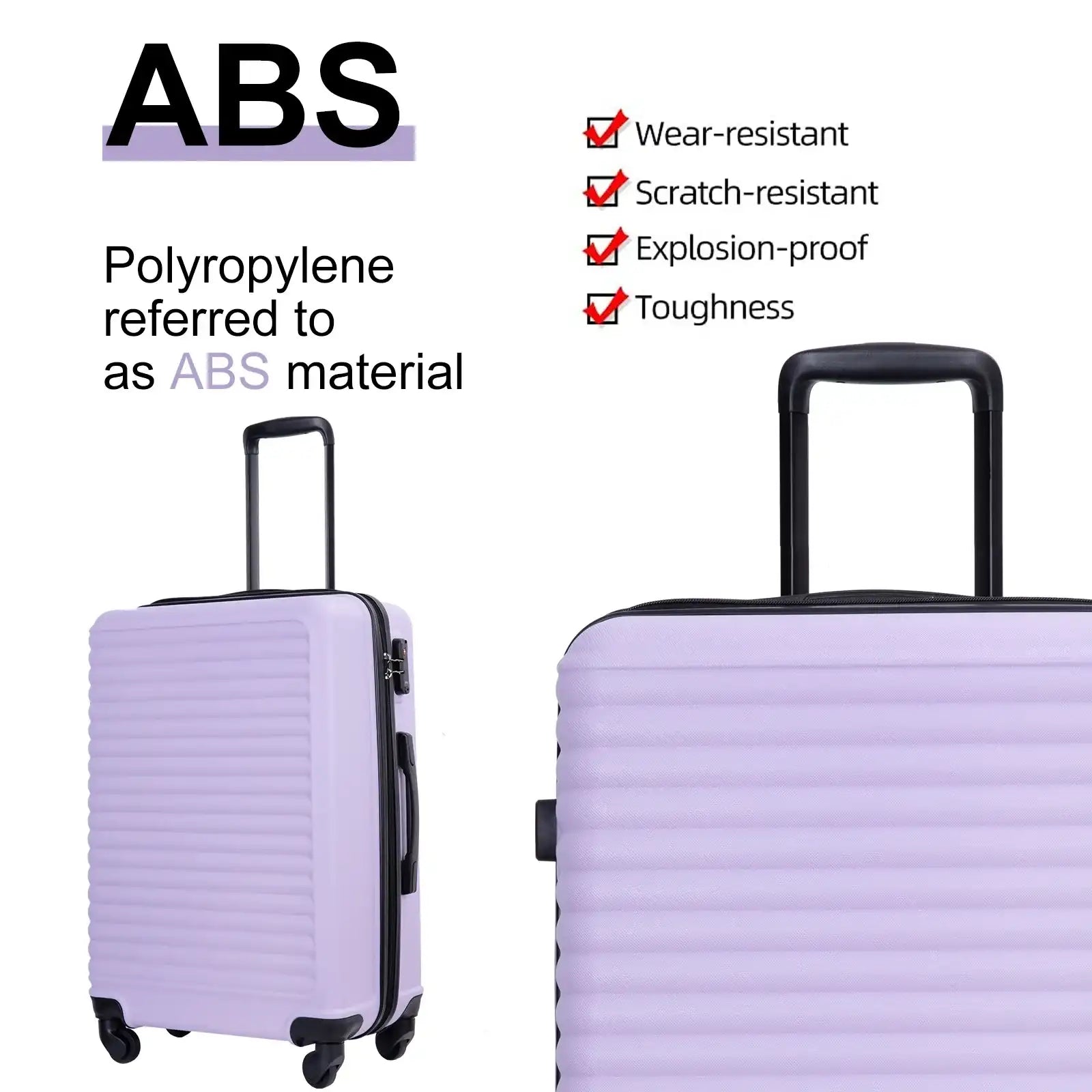 Travelhouse 20″ Carry-On Hardside Suitcase – Lightweight Spinner Wheels Travel Luggage