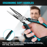 DURATECH 3PCS Premium Pliers Set – CR-Ni Steel Construction | 8" Needle Nose, Slip Joint & Groove Joint Pliers