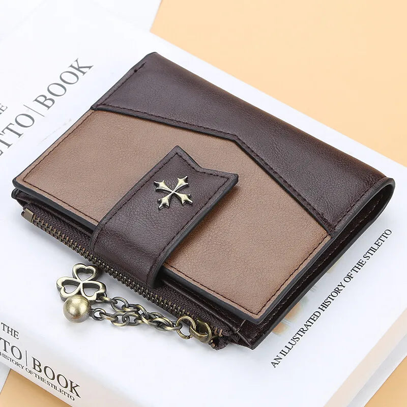 Casual Women’s PU Leather Wallet – Elegant Zipper Bifold Clutch Purse with Card Holder & Coin Pocket