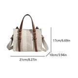 Retro PU Leather Tote Bag for Women – Solid Color Top Handle, Shoulder & Crossbody Satchel Work Handbag