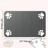 Pet Feeding Placemat – Waterproof Quick-Dry Mat with Rubber Backing for Dog & Cat Food and Water Bowls