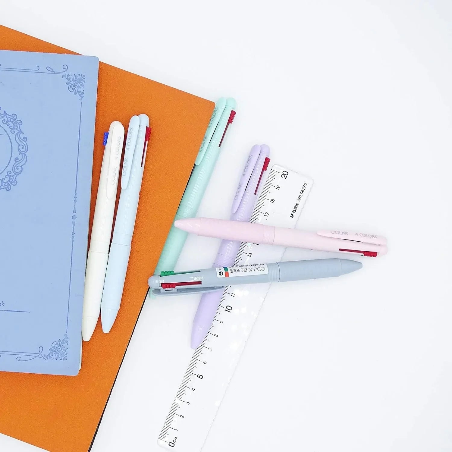 Multi-Color Ballpoint Pen Set – 0.5mm Fine Point 4-in-1 Pens for Planner, Diary & Office Use (6-Pack) ✏️✨