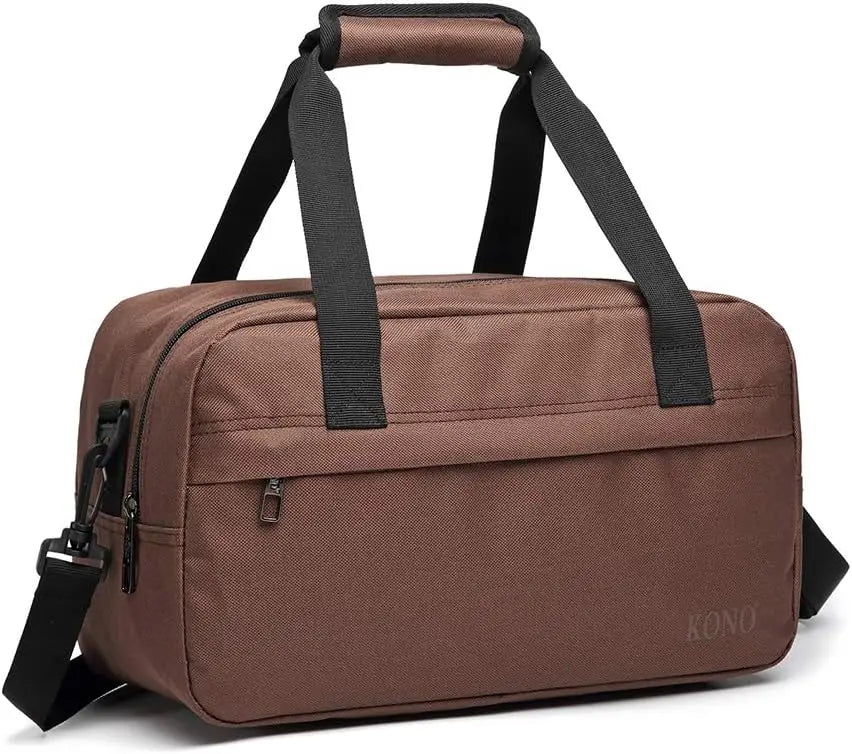 KONO 55×35×25 cm Carry-On Duffel Bag – 48 L Large-Capacity Travel Holdall with Wheels & Telescopic Handle (Unisex)