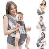 All-Position Baby Carrier with Hood – Ergonomic Hip Seat Carrier for Newborns to Toddlers, All Seasons Use